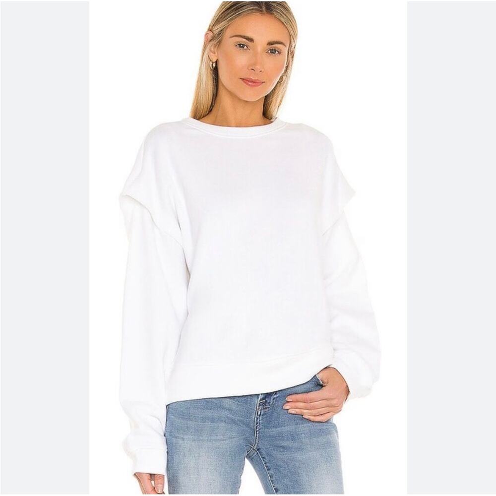 Pistola Womens Lenora White 100% Cotton Loungewear Active Wear Sweatshirt